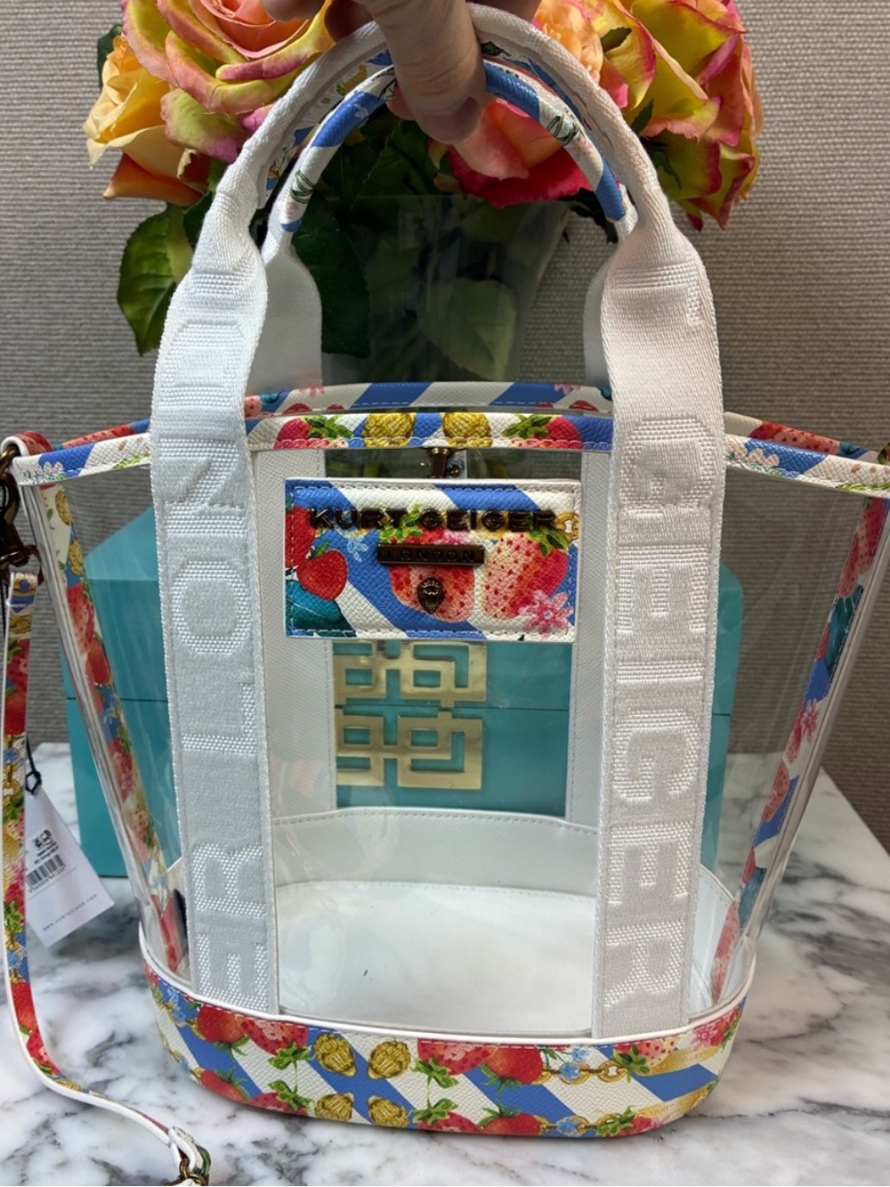 Kurt Geiger Clear Tote/ Crossbody NWT